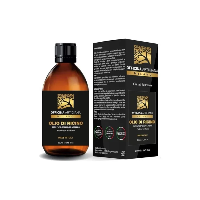 Officina Artigiana Milano Pure Certified Castor Oil Made In Italy 250ml