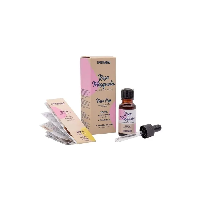 Fleur de Mayo Pure Cold Pressed Rosehip Oil Natural Moisturizer for Anti-Aging, Acne Treatment, Stretch Marks, Scars, Burns