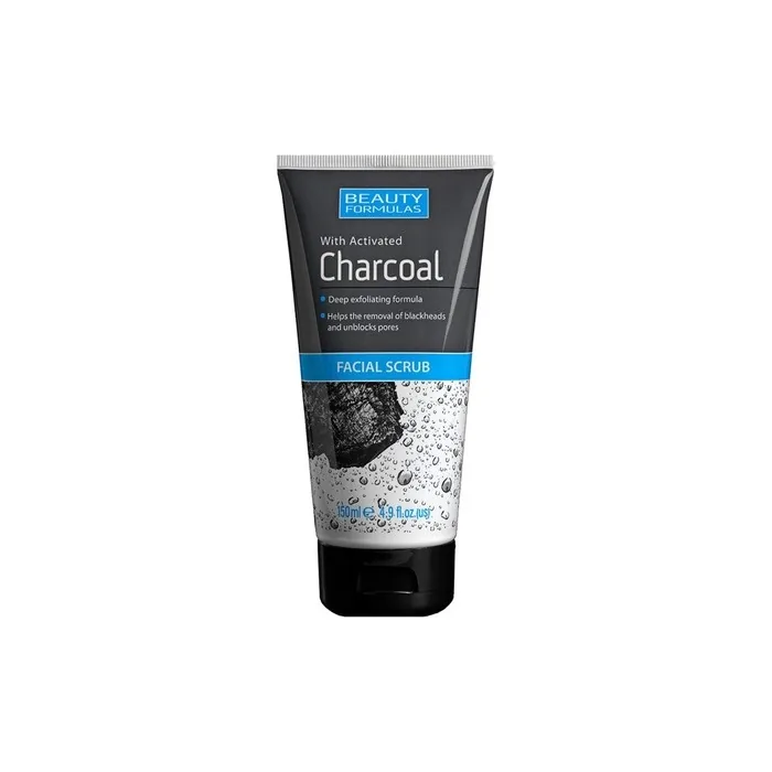 Beauty Formulas Charcoal Facial Scrub Cleansing Peeling With Activated Charcoal 150ml