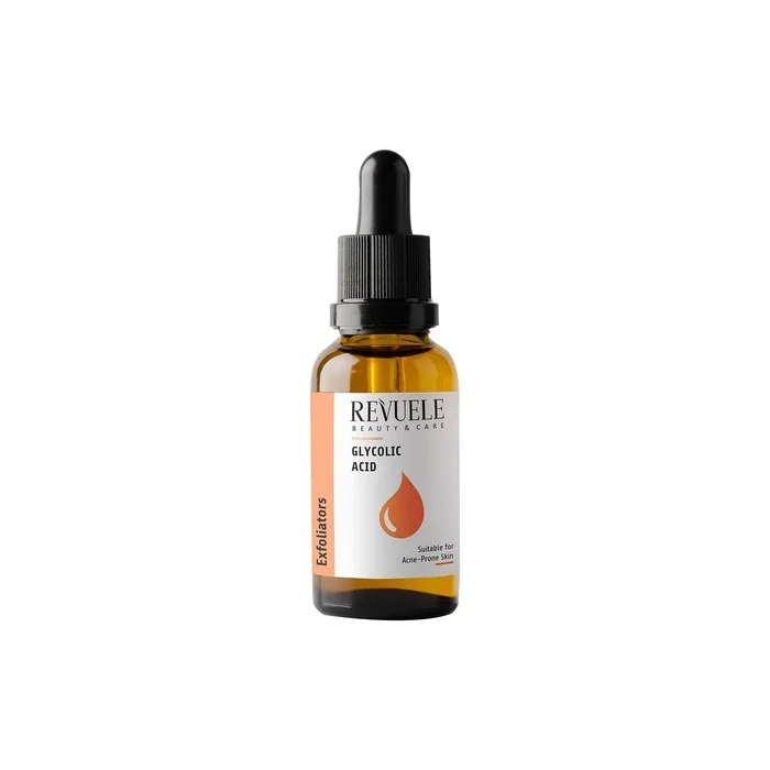 Revuele CYS Glycolic Acid 30ml Exfoliating Solution with AHA for Acne-Prone Skin Care - White