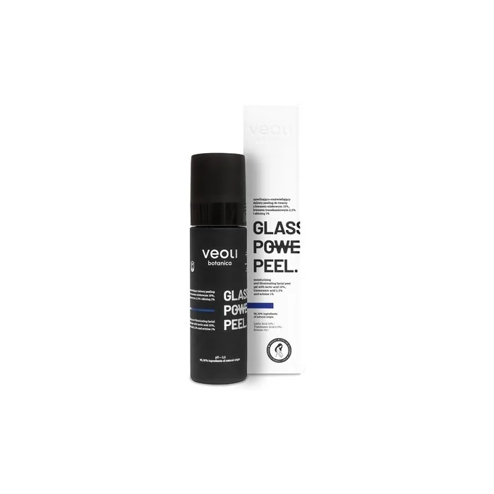Veoli Botanica Glass Skin Power Peel Moisturizing And Brightening Gel Face Peel With 10 Lactic Acid 25 Tranexamic Acid And Ectoin 30ml
