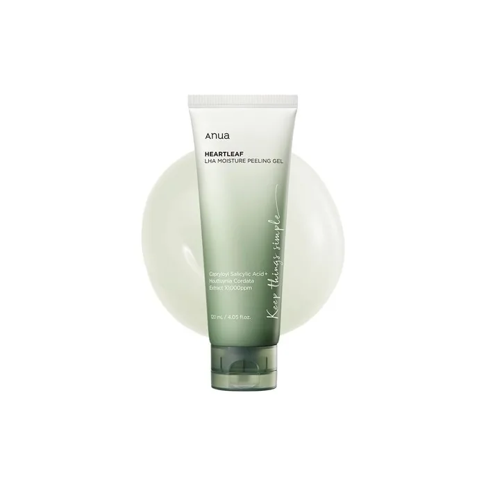 ANUA Heartleaf LHA Moisture Peeling Gel Gentle Cleanser and Exfoliator with LHA 4.05 fl oz (120ml)