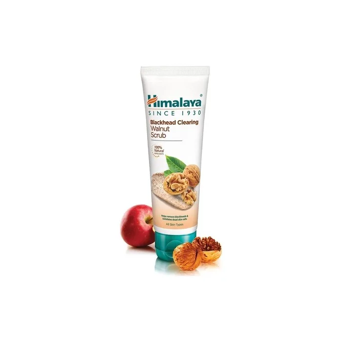 Himalaya Gentle Exfoliating Walnut Scrub with Walnuts and Wheat Germ for Clear Skin 75ml