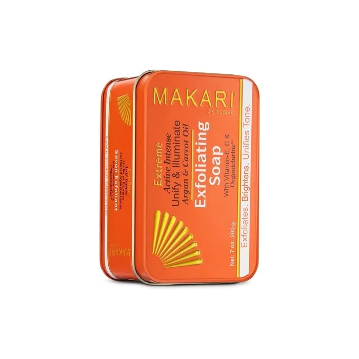 Makari Extreme Carrot & Argan Oil Bar Soap 7oz Organiclarine Whitening Treatment - Anti-Aging Exfoliating Soap for Dark Spots Acne Scars Sun Patches & Hyperpigmentation