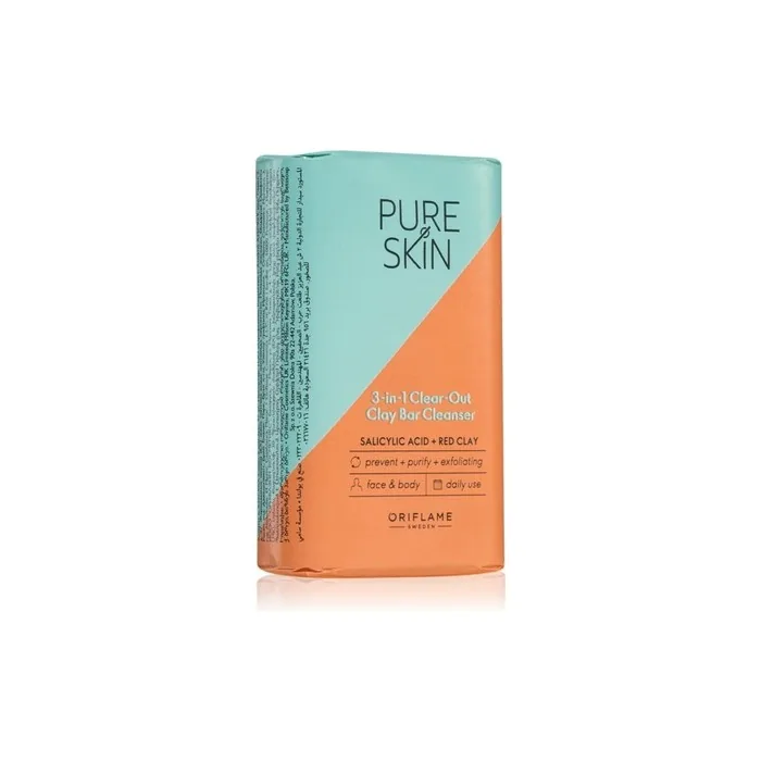 Oriflame Pure Skin Cleansing Soap With Clay 75g Suitable For Face And Body