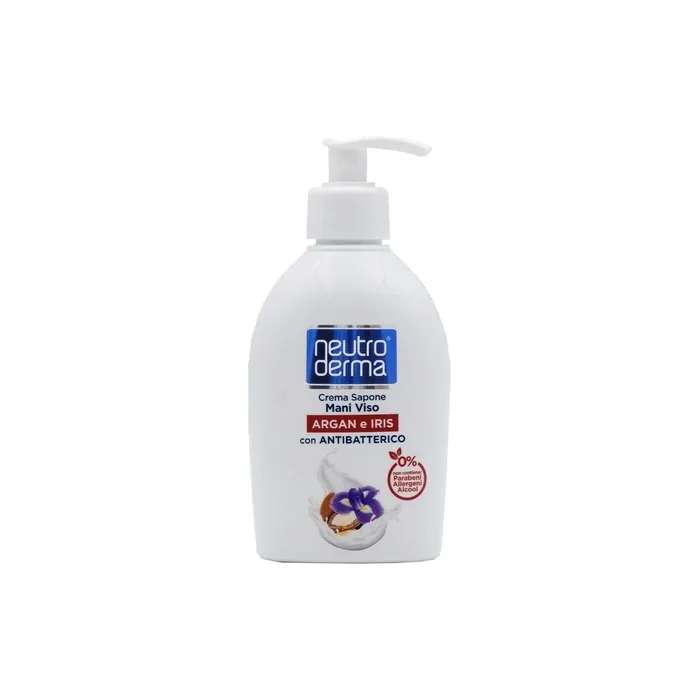 Neutro Derma Antibacterial Soap Cream for Hands and Face with Argan and Iris 300ml