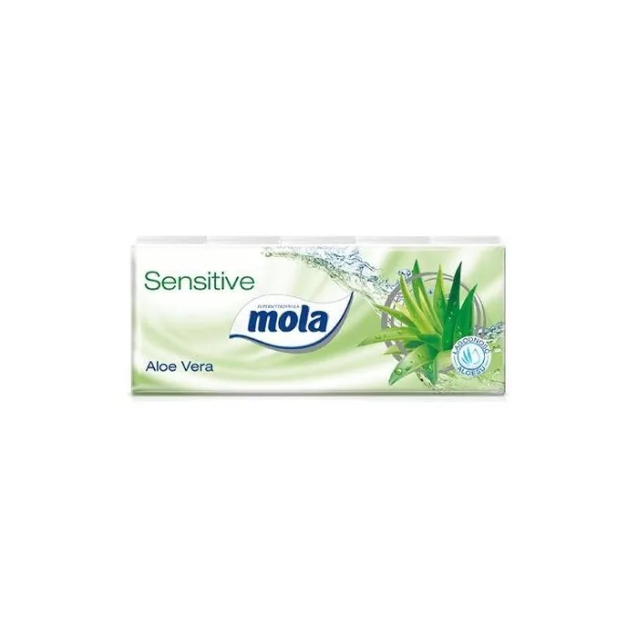 Metsä Tissue Mola Aloe Vera Three-Ply Tissues 10x10 cm - Pack of 10