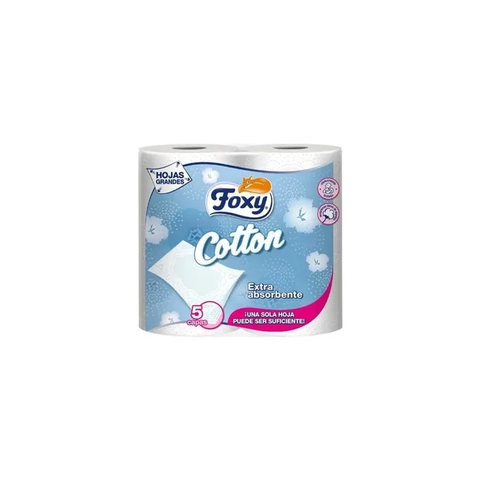 Foxy Foxy Cotton Toilet Paper 5 Layers 4 Rolls
