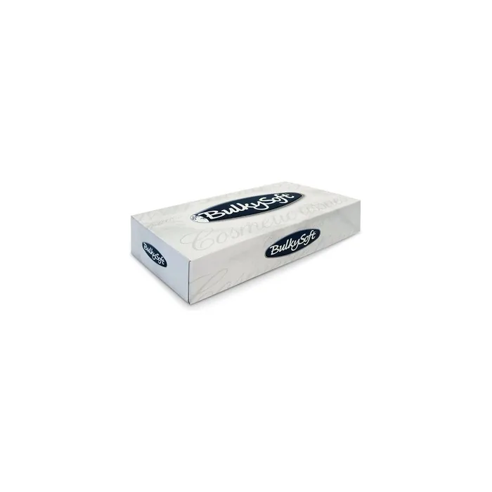 Bulky Soft Bs-68100 Cosmetic Boxes, 2-Ply, 100 Wipes Per Box, Bright White 100-Pack
