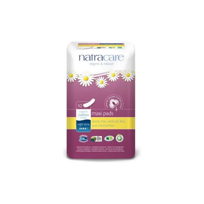 Natracare Maxi Pads Night Time 10 Pads