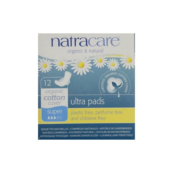 Natracare Ultra Pads Super with Wings for Women