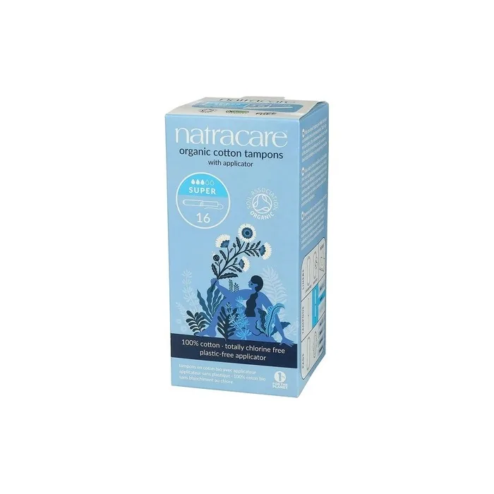 Natracare Organic Cotton Tampons with Applicator For Medium Heavy Flow