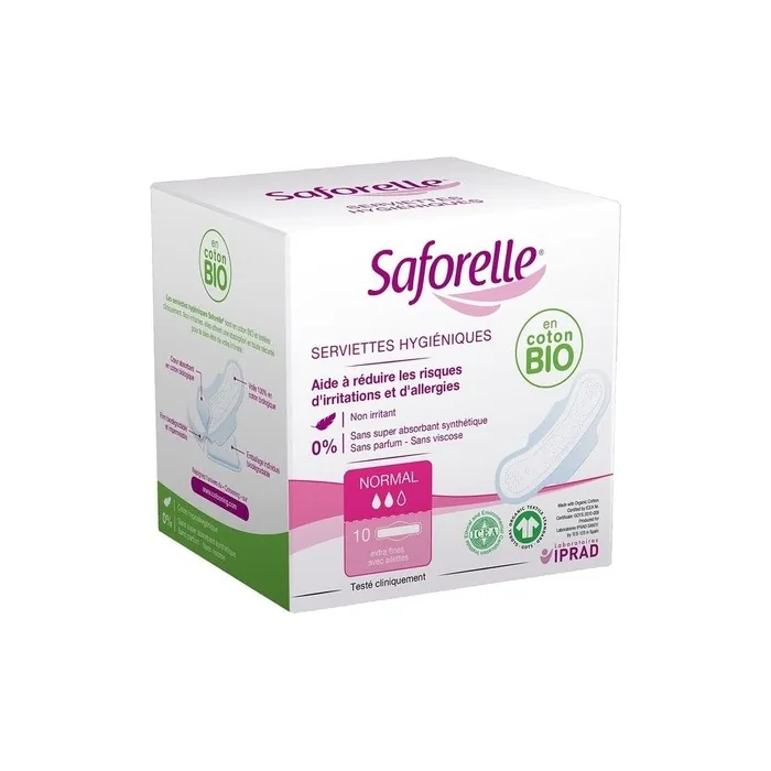 Saforelle Normal Sanitary Napkins - Pack of 10