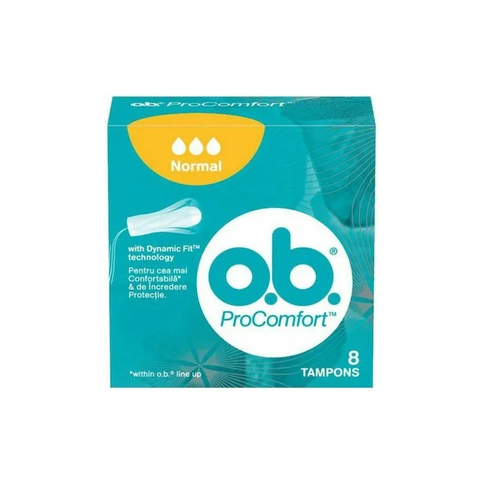 Ob Tampons Curved Grooves Normal 8 Pieces
