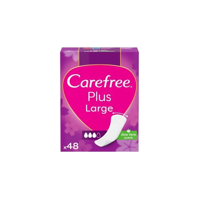 Carefree Plus Large Aloe Vera Scented Pantiliners 48 Count