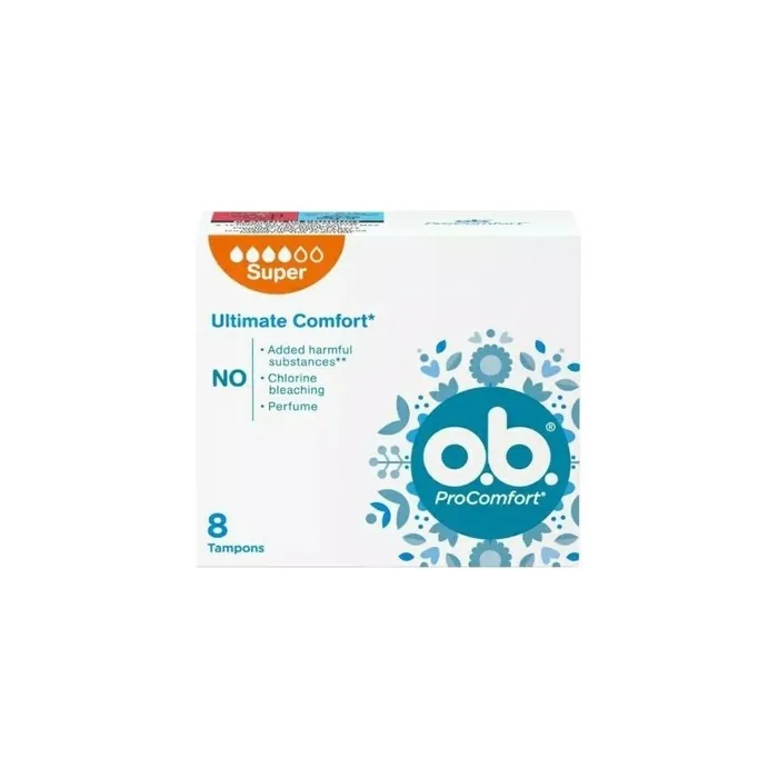 Johnson & Johnson O.B. Pro Comfort Super Tampons 8 Pieces