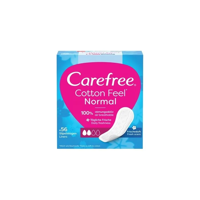 Carefree Cotton Feel Normal Panty Liners with Fresh Scent 56 Count