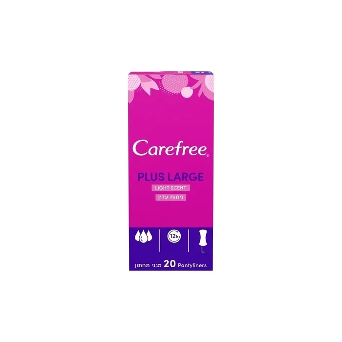 Carefree Plus Large Panty Liners Light Scent 20 Count