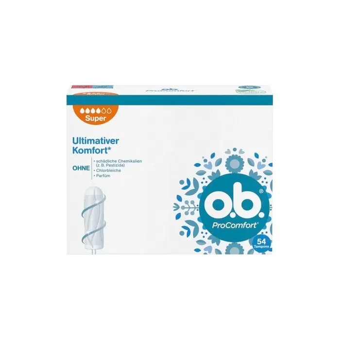 Ob Tampons Pro Comfort Super 54 Count