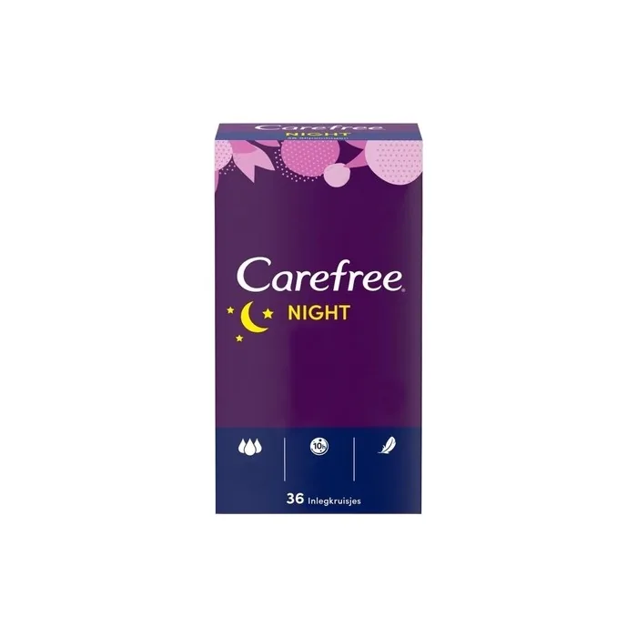 Carefree Plus Large Night Feminine Sanitary Pads 36 Count