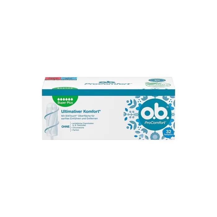 o.b. ProComfort Super Plus Tampons with Dynamic Fit Technology and SilkTouch Surface 32 Pieces
