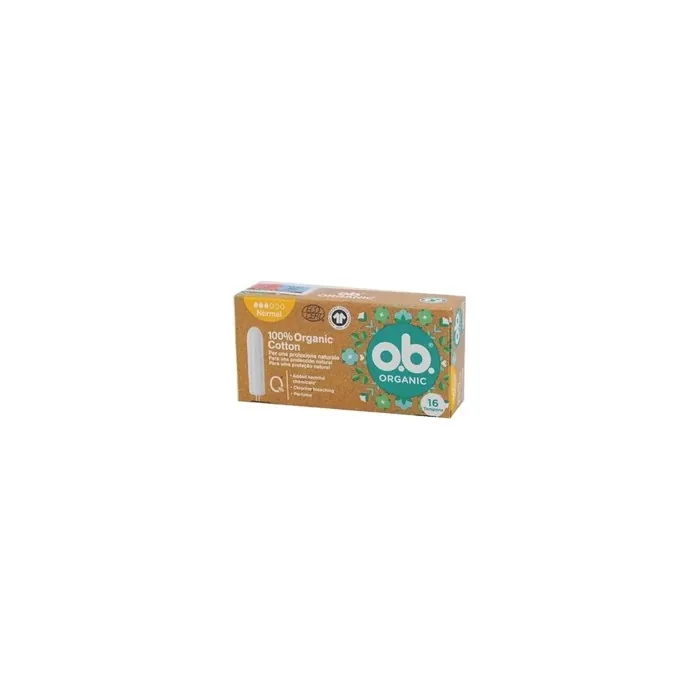 Ob Organic Normal Tampons By Johnson & Johnson 16 Count