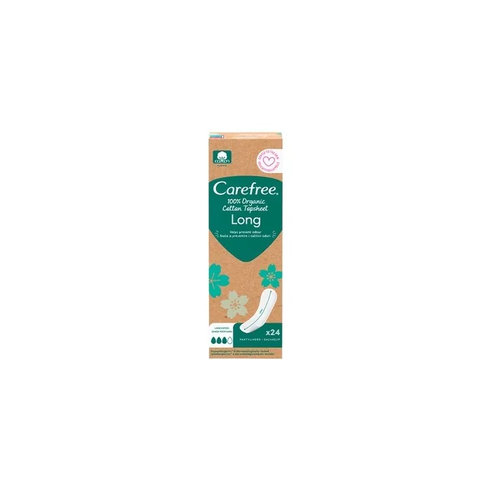 Carefree Organic Long Daily Pads 24 Units