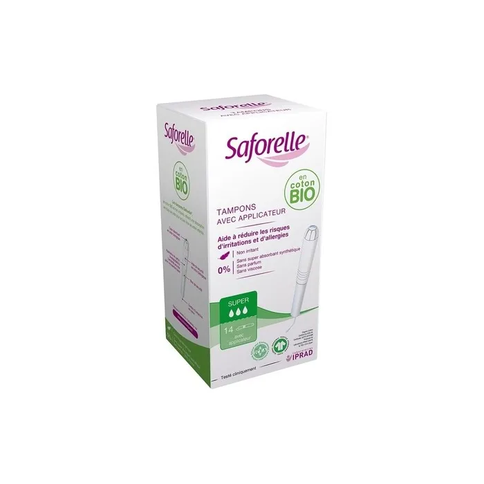 Saforelle Coton Protect Super Tampons with Applicator 14 Count