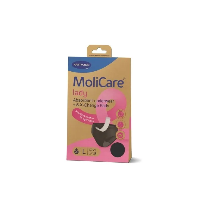 Hartmann MoliCare Lady Slip Donna Absorbent and Reusable with 5 Change Pads Size L