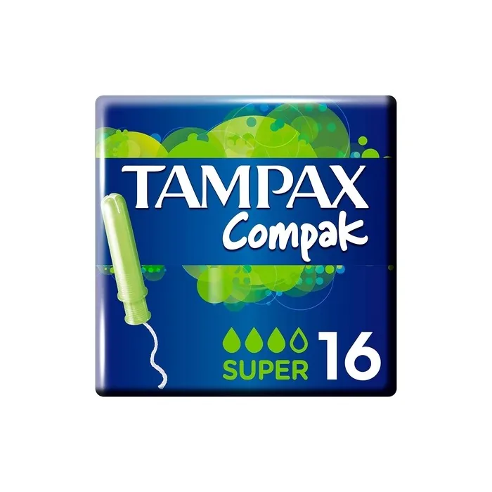 Tampax Compak Super Tampons with Applicator 16 Pieces