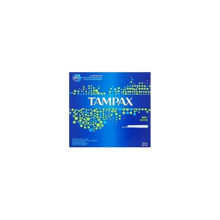Fater Spa Tampax Blue Box Super Tampons 20 Pieces