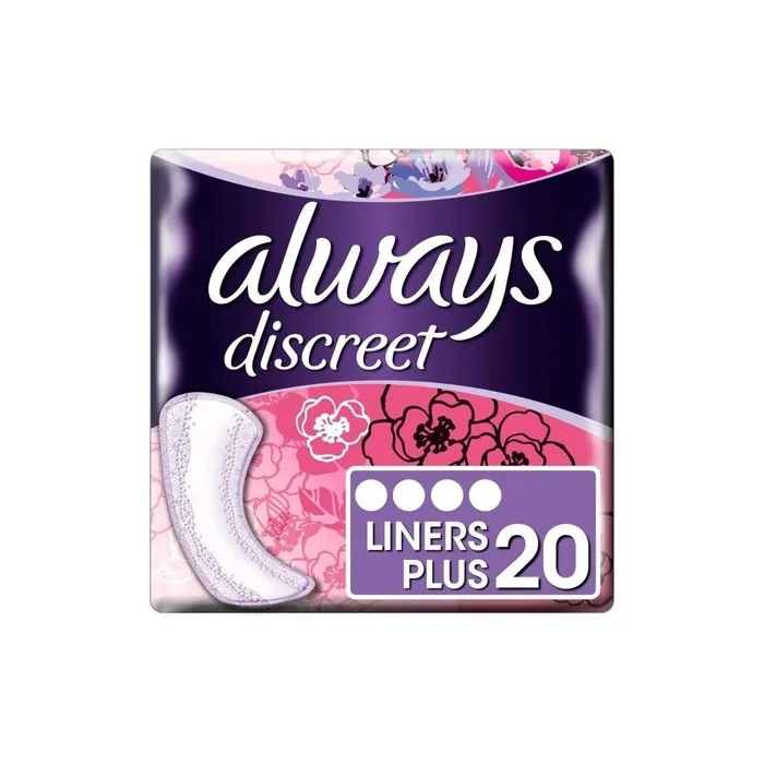 Always Discreet Incontinence Liners Plus 20 Count