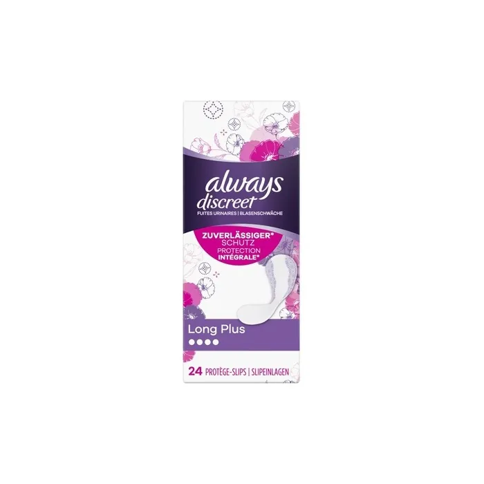Always Discreet For Urinary Incontinence Long Plus Liners