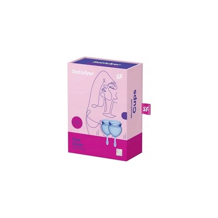 Satisfyer Feel Good Menstrual Cup Set Dark Blue 15ml + 20ml