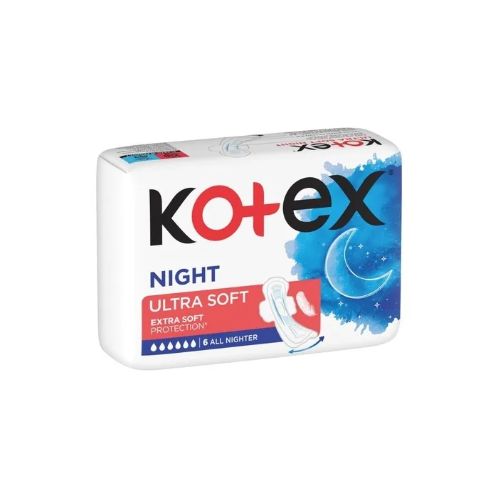 Kotex Ultra Soft Night Pads 6 Pads