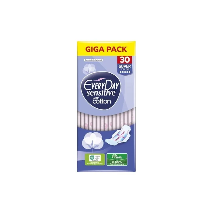 Everyday Sensitive Cotton Super Ultra Plus Giga Pack 30 Pieces