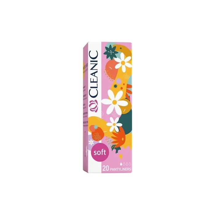 Cleanic Soft Ladies Pads for Daily Use Soft and Flexible Perfect Fit Extra Thin 2x Higher Absorbency Discreet Protection Gentle on Skin