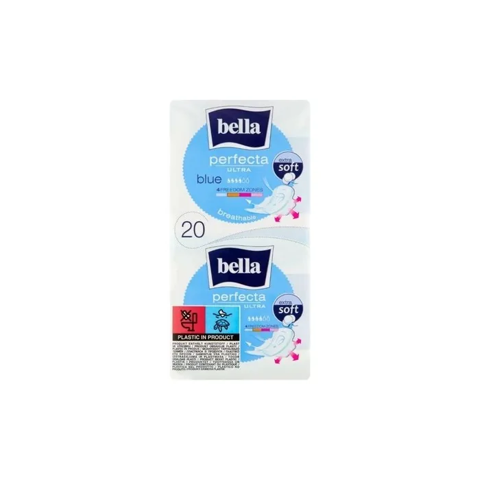 T.Z.M.O. Bella Perfecta Ultra Blue Slim Sanitary Pads 20 Count