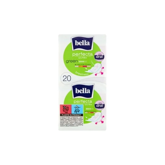 T.Z.M.O. Bella Perfecta A20 Green Slim Sanitary Pads 20 Count