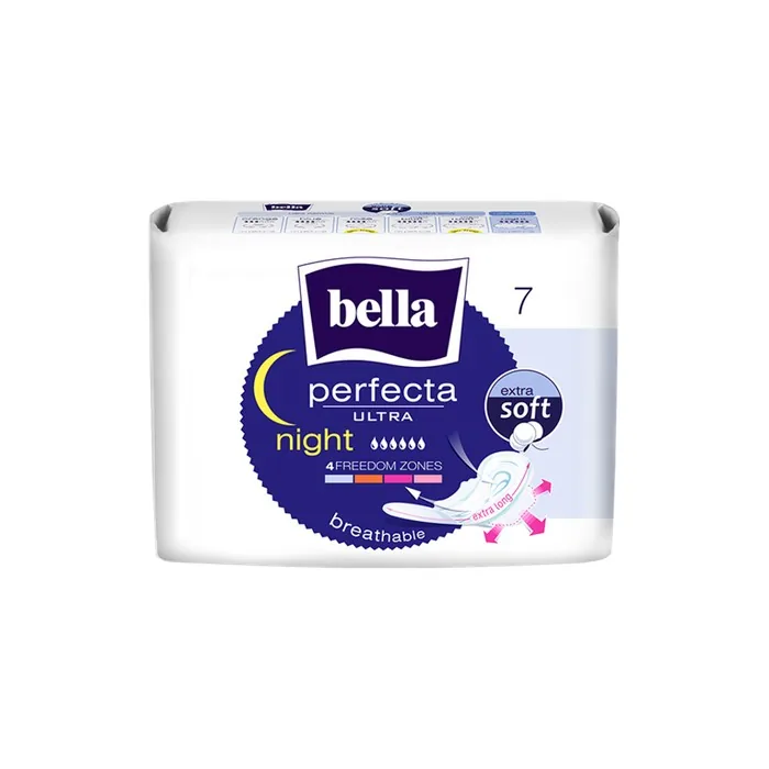 TZMO Bella Perfecta Ultra Night Sanitary Pads 7 Pieces
