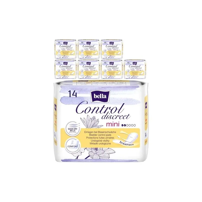 Bella Control Discreet Mini Hygiene Pads for Light Bladder Weakness 14 Pieces