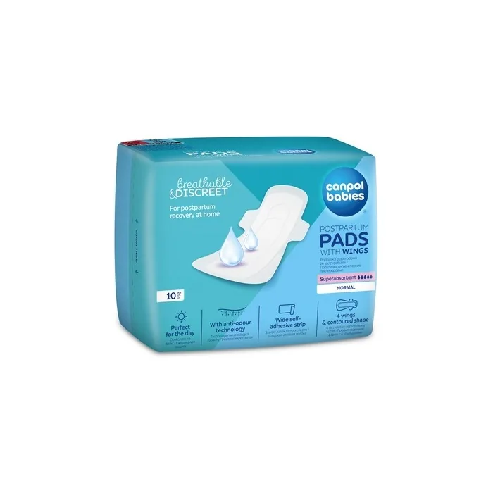 Canpol Babies Postpartum Pads With Wings For Day Use - 10 Pieces