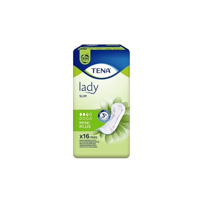 Tena Lady Slim Mini Plus Anatomical Insoles - 16 Pieces
