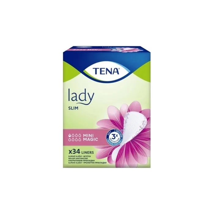 Tena Lady Slim Mini Magic Anatomical Insoles - 34 Pieces