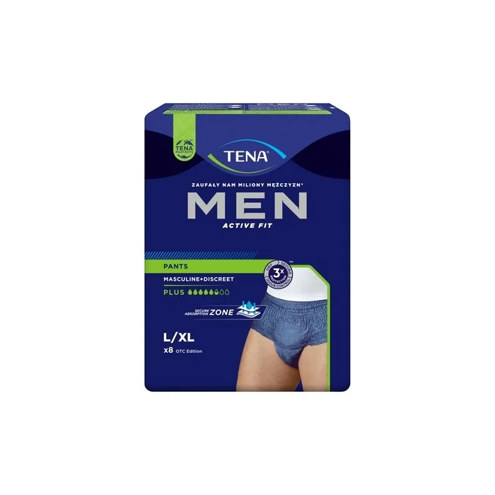 Tena Men Pants Plus Large Otc Edition 8 Absorbent Panties - Long Term