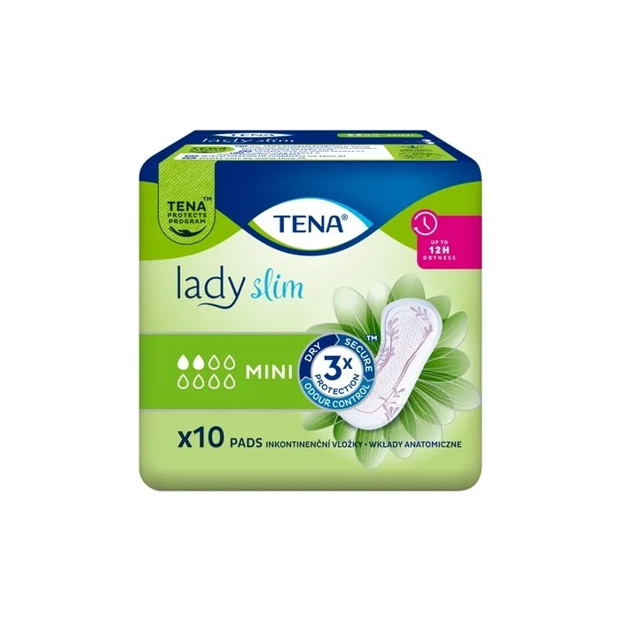 Tena Lady Slim Mini Pads 10 Count Pack By Tena