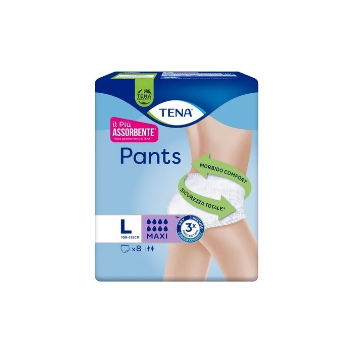 Tena Pants Maxi L Large Bag Of 8 Choose The Quantity Of Envelopes