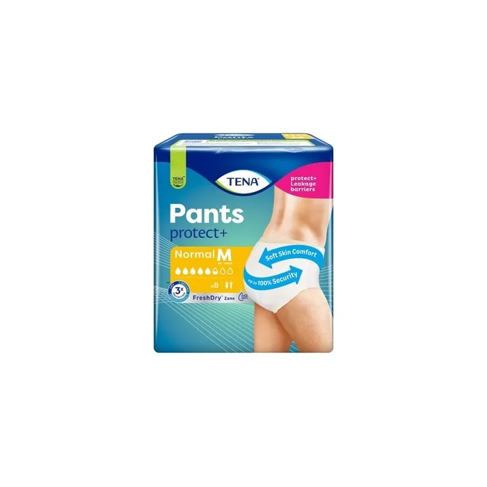 Tena Tena Pants Prot+ Normal - Medium Size, Pack Of 8