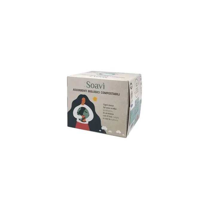 Farmaczabban Spa Soavi Bio Compostable Day Pads With Wings 14 Pieces