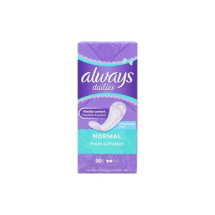 Always Dailies Panty Liners Normal 30pcs Fragrance Free